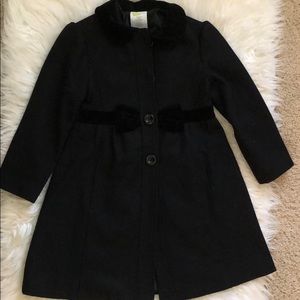 Girls size S (5/6) black dress coat